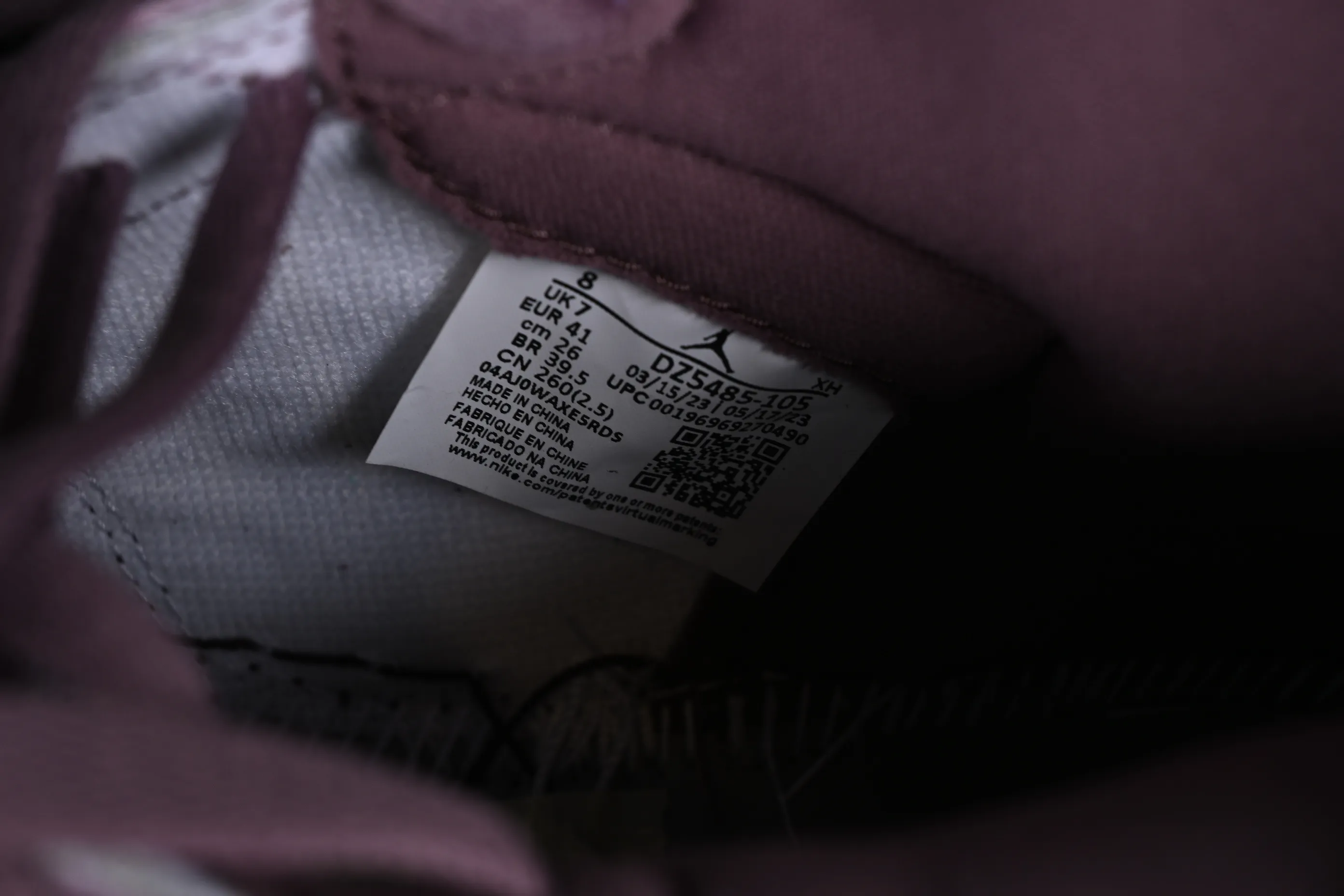 All categories Air Jordan Jordan series basketball shoes Air Jordan 1 High pure original Air Jordan 1 Retro High "Sky J Mauve" AJ1 Joe 1 violet color DZ5485-105